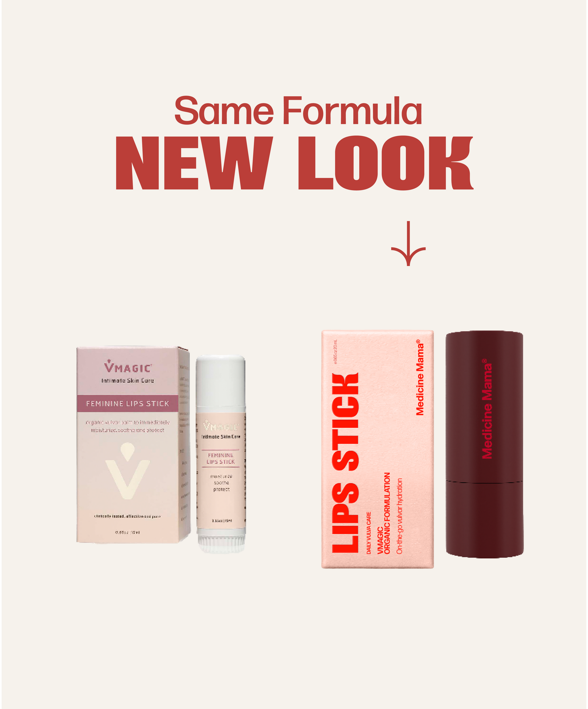 Same formula, now in a concentrated form for on-the-go use with the Medicine Mama VMAGIC® Lips Stick - PREORDER Ships 1/17/23.