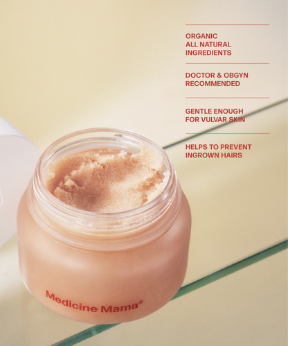 A jar of VMAGIC® Grooming Polish with a feminine touch from Medicine Mama.