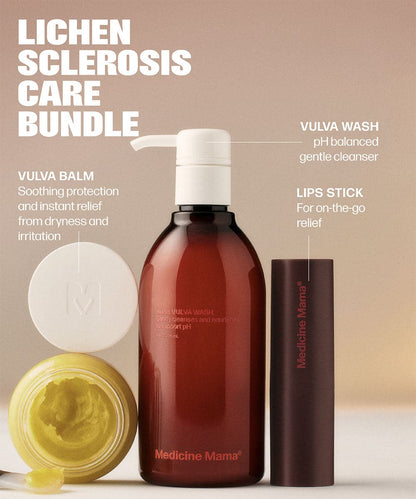 Relief and intimate skincare for Lichen Sclerosus symptoms can be found with VMAGIC® Lichen Sclerosus Care - PREORDER Ships 1/17/24, a product by Medicine Mama.