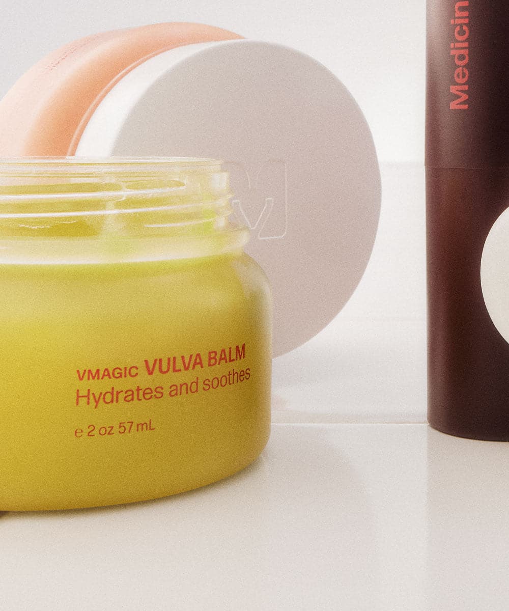 Discover our VMAGIC® Vulva Balm by Medicine Mama, enriched with hyaluronic acid, the perfect hormone-free solution for dryness and discomfort.